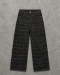 RAW BLACK DENIM "BELT" PANTS